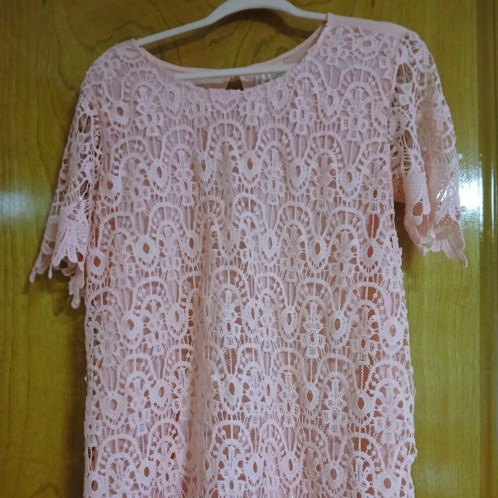 Crocheted and Pearl Adorned Dressy Simply Irresistible XL Top